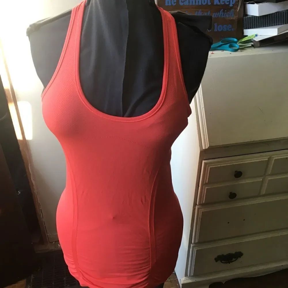 Athleta athletic tangerine orange workout tank top
